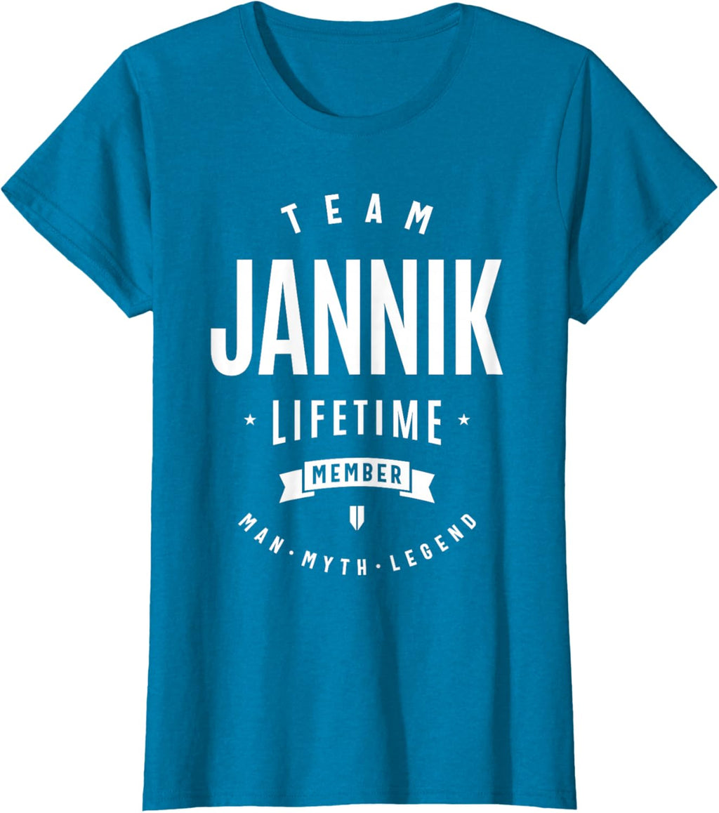 Team Jannik Lifetime Member Nome Divertente Jannik Maglietta