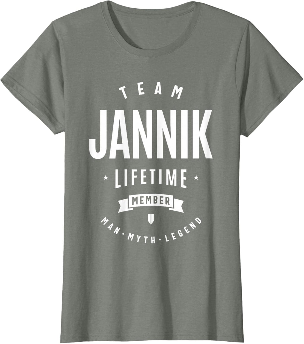 Team Jannik Lifetime Member Nome Divertente Jannik Maglietta