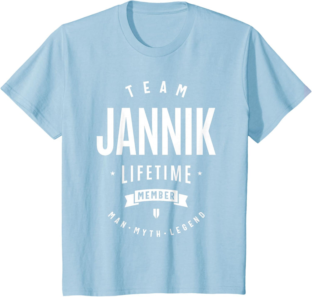 Team Jannik Lifetime Member Nome Divertente Jannik Maglietta