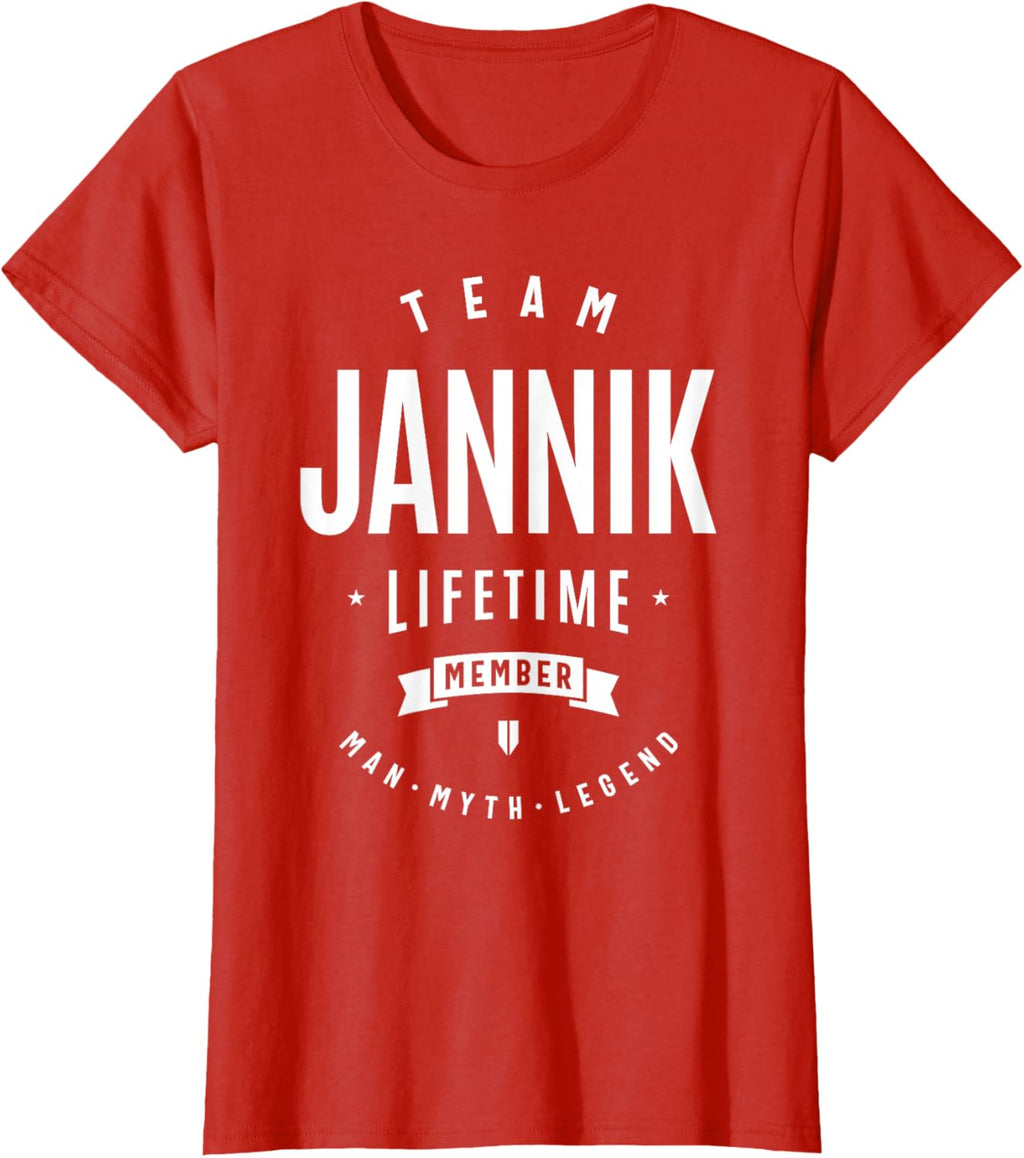 Team Jannik Lifetime Member Nome Divertente Jannik Maglietta