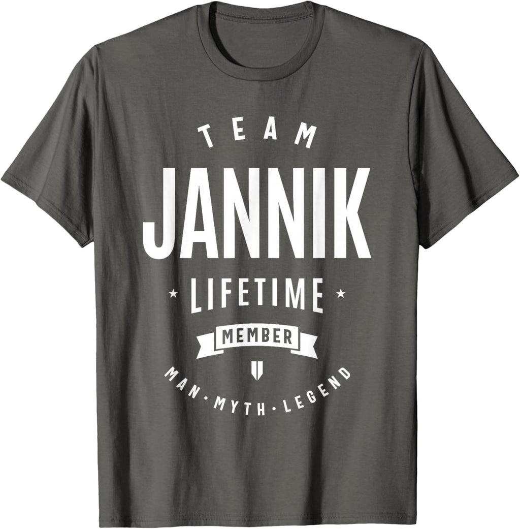 Team Jannik Lifetime Member Nome Divertente Jannik Maglietta