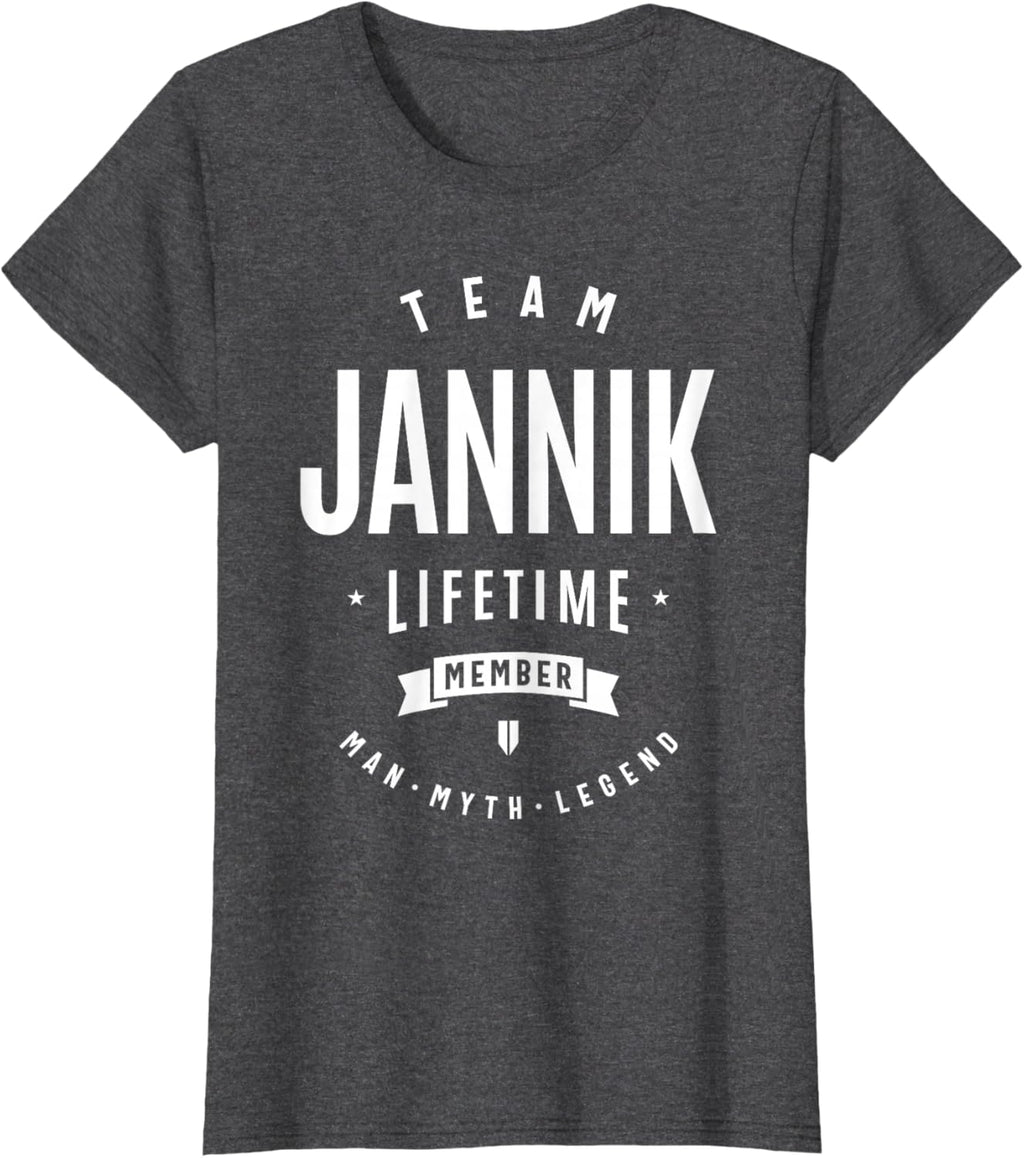 Team Jannik Lifetime Member Nome Divertente Jannik Maglietta
