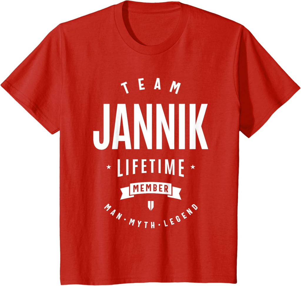 Team Jannik Lifetime Member Nome Divertente Jannik Maglietta