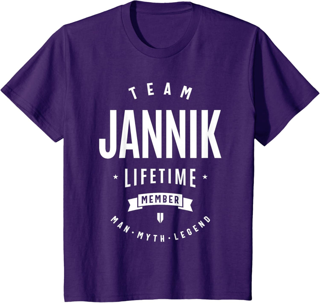 Team Jannik Lifetime Member Nome Divertente Jannik Maglietta