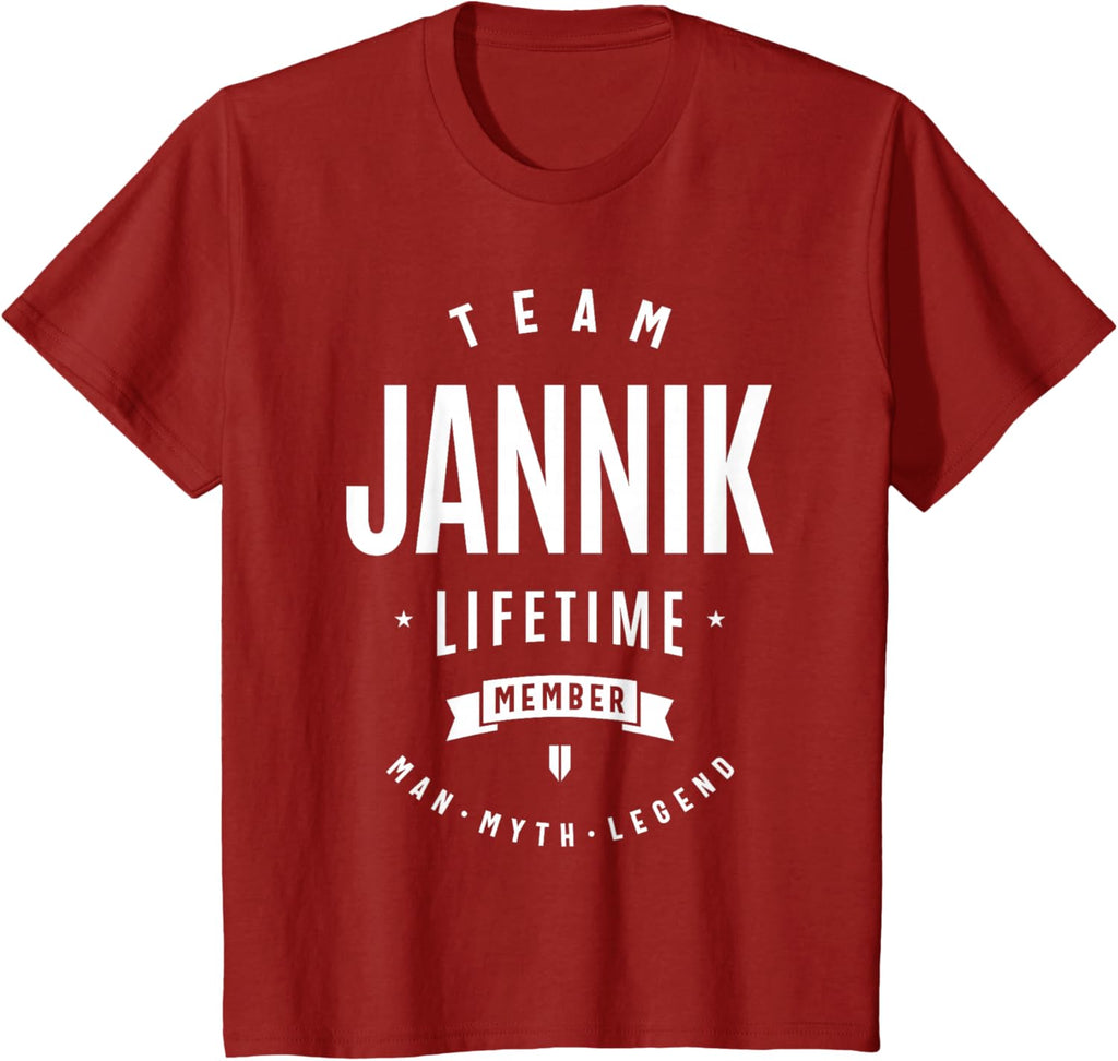 Team Jannik Lifetime Member Nome Divertente Jannik Maglietta