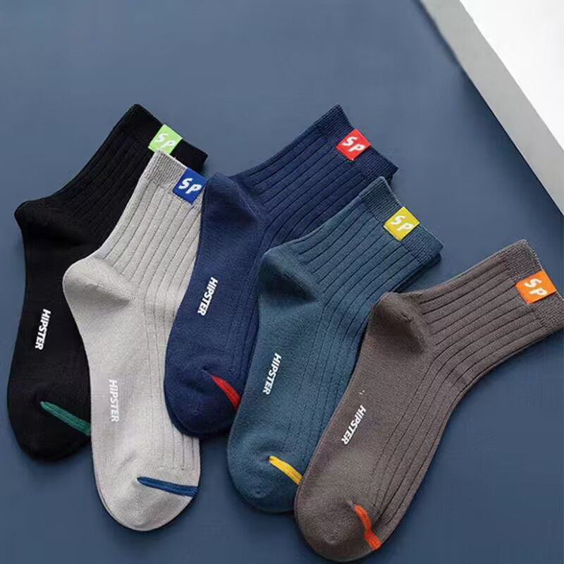 Calcetines de hombre a mitad de pantorrilla, calcetines de hombre a mitad de pantorrilla, calcetines de estudiante para todo el año de otoño/invierno a mitad de pantorrilla, calcetines informales que absorben el sudor, resistentes a los olores,