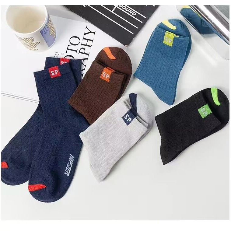 Calcetines de hombre a mitad de pantorrilla, calcetines de hombre a mitad de pantorrilla, calcetines de estudiante para todo el año de otoño/invierno a mitad de pantorrilla, calcetines informales que absorben el sudor, resistentes a los olores,