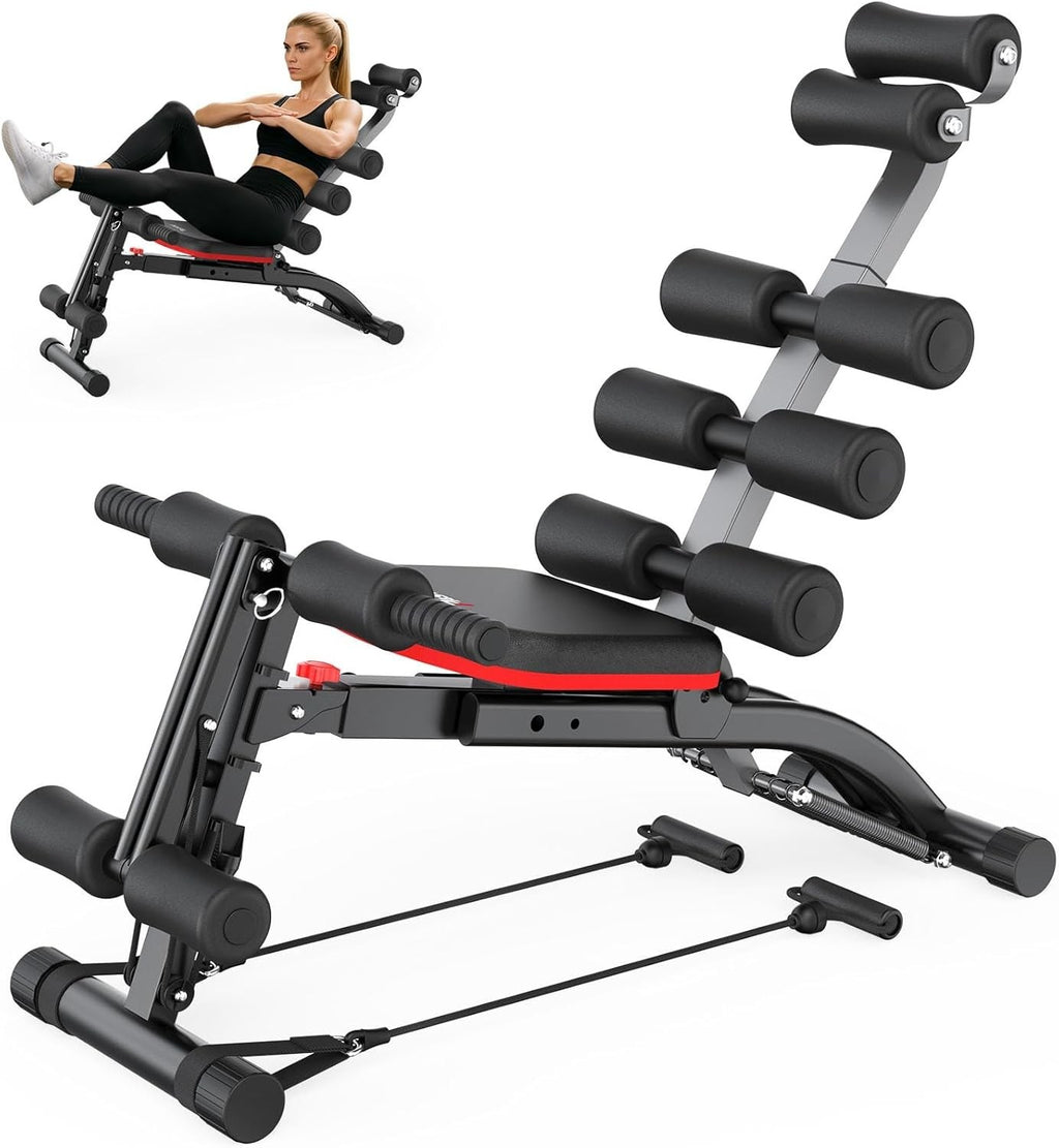 Addominali Sit Up Aiuto con Fasce di Resistenza 135 kg Capacità di Carico Home Gym