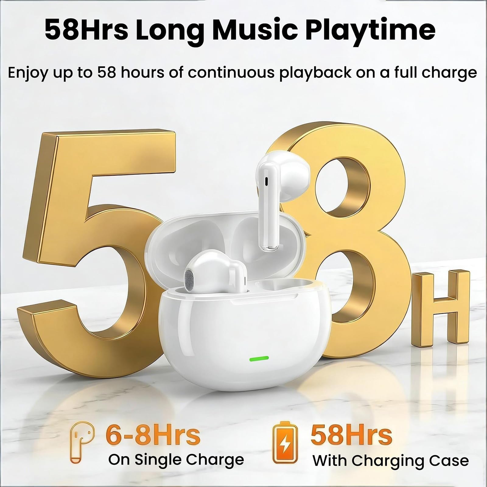 Cuffie Bluetooth 2026 Auricolari Bluetooth 5.4 58Ore HiFi Stereo Cuffie Wireless
