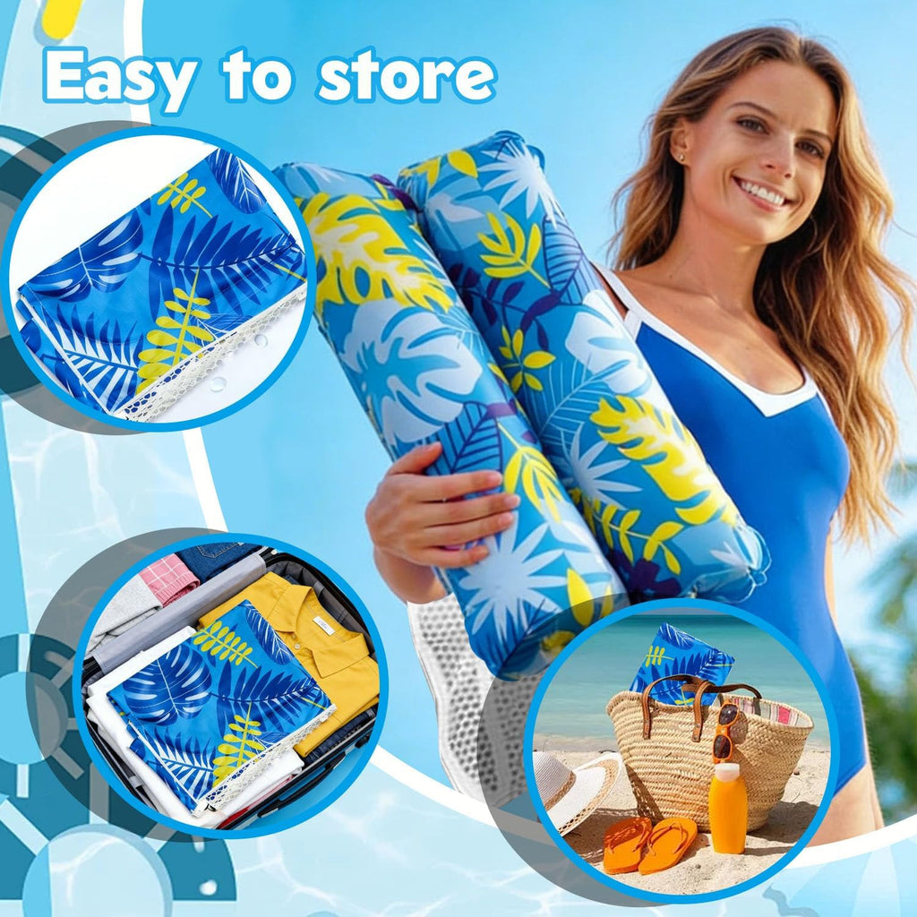 Materassino Mare XL,4 in 1 Amaca Galleggiante,Amaca Gonfiabile Da Mare Portatile