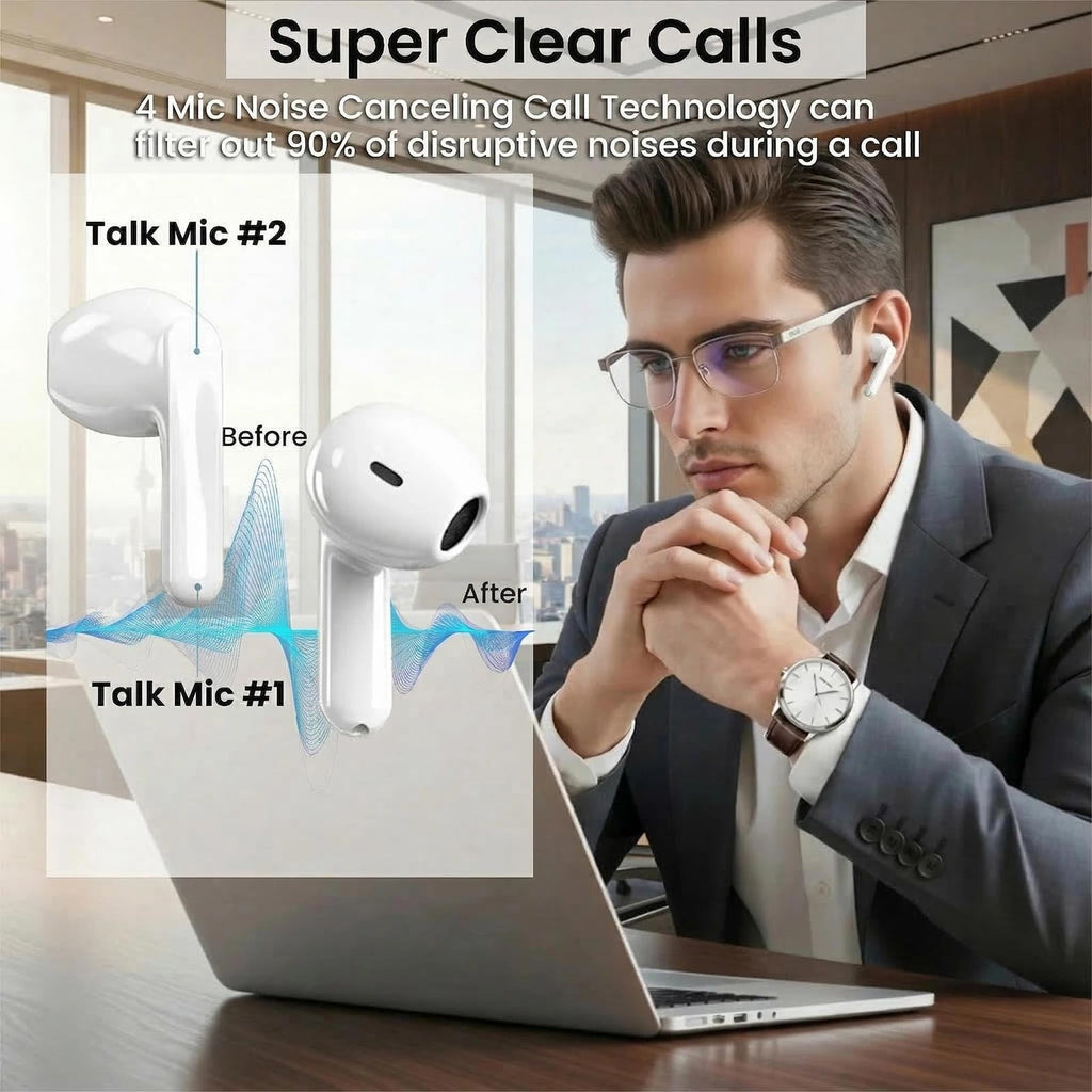 Cuffie Bluetooth 2026 Auricolari Bluetooth 5.4 58Ore HiFi Stereo Cuffie Wireless