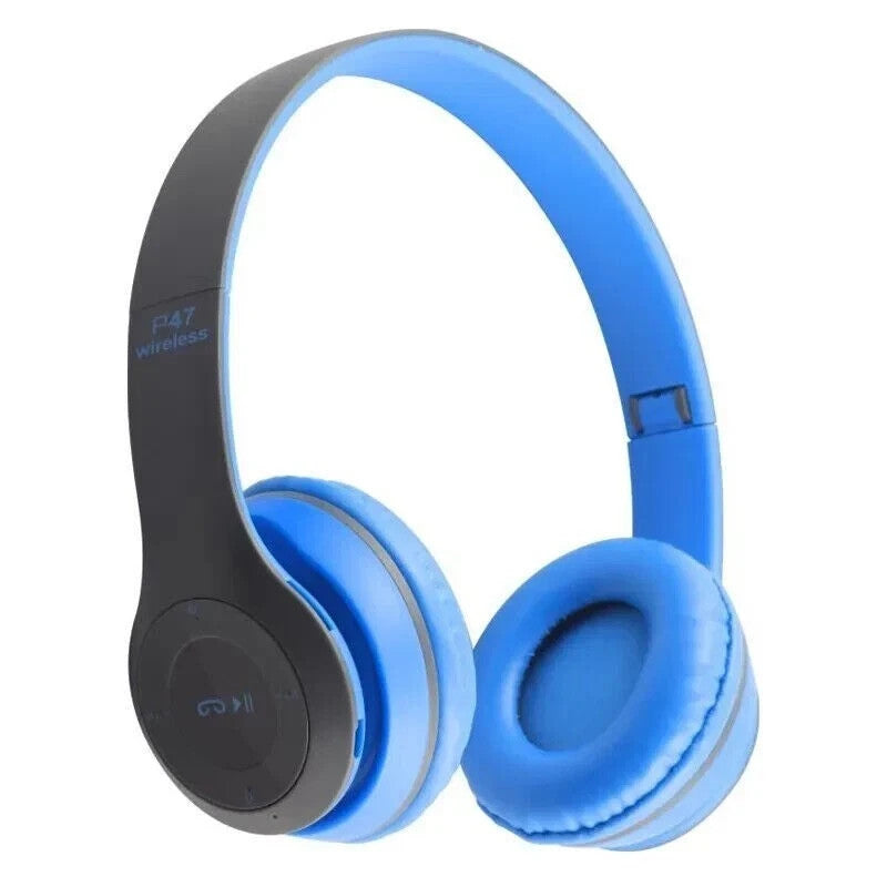 CUFFIE P47 WIRELESS BLUETOOTH PIEGHEVOLI SMARTPHONE PC STEREO MICROFONO
