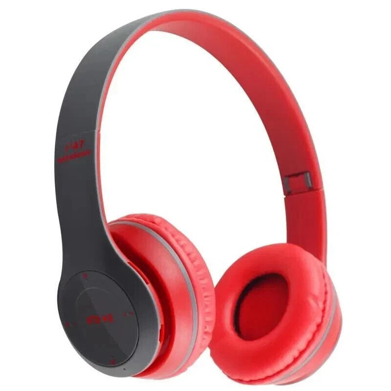 CUFFIE P47 WIRELESS BLUETOOTH PIEGHEVOLI SMARTPHONE PC STEREO MICROFONO