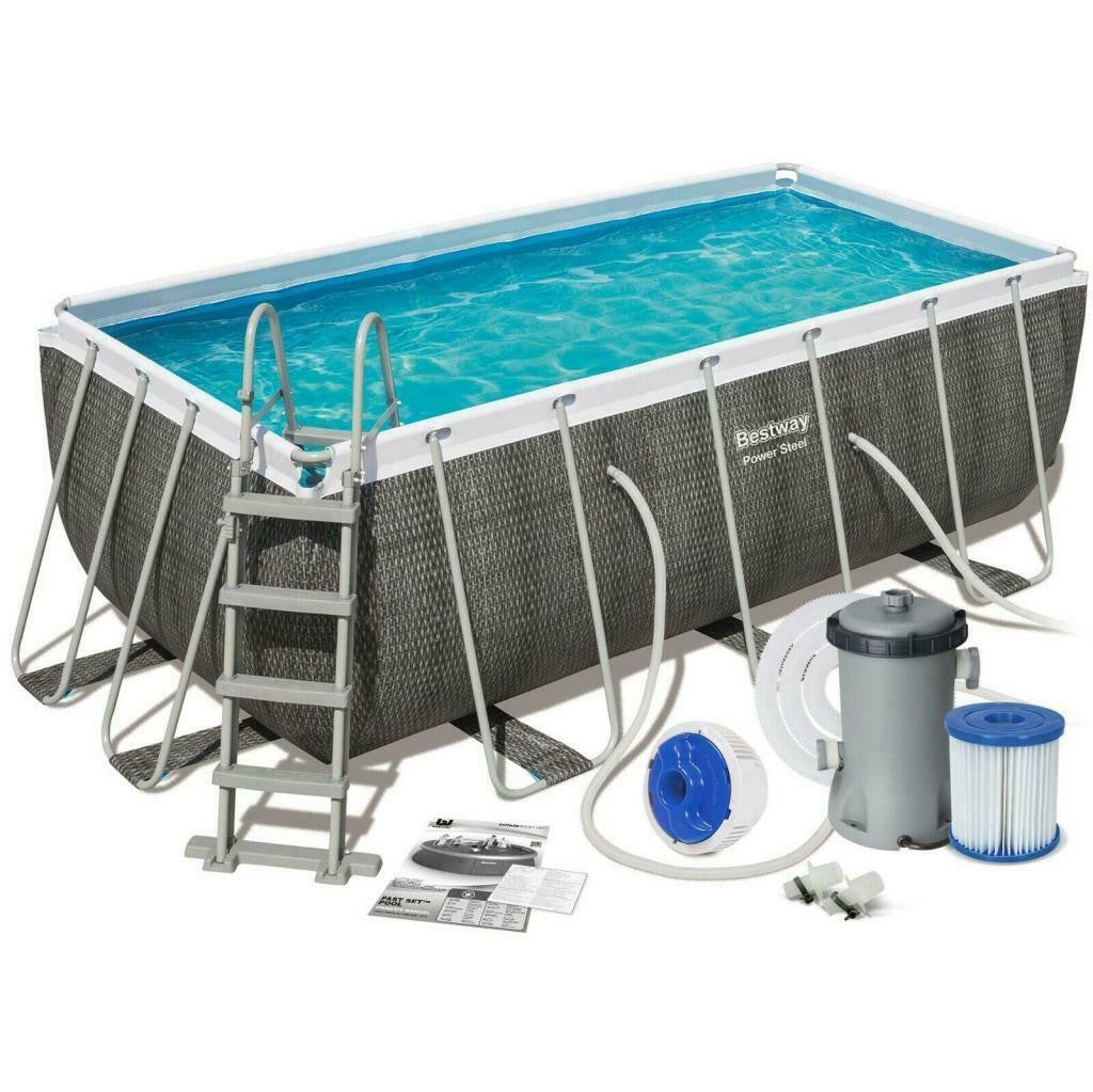 PISCINA  BESTWAY FUORITERRA 412X201X122H  ULTRAFRAME RETTANGOLARE+POMPA SCALETT