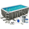 PISCINA  BESTWAY FUORITERRA 412X201X122H  ULTRAFRAME RETTANGOLARE+POMPA SCALETT