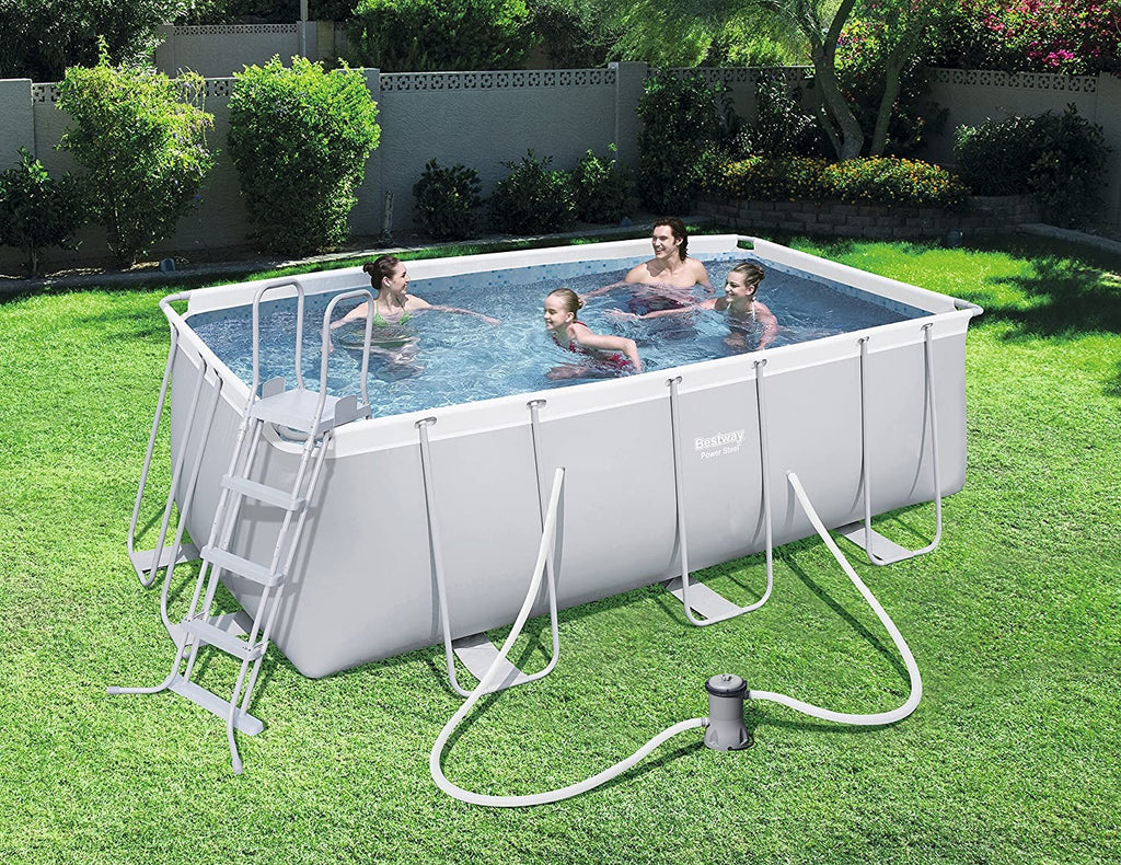 PISCINA  BESTWAY FUORITERRA 404X201X00H POWERSTEEL RETTANGOLARE POMPA SCALETTA
