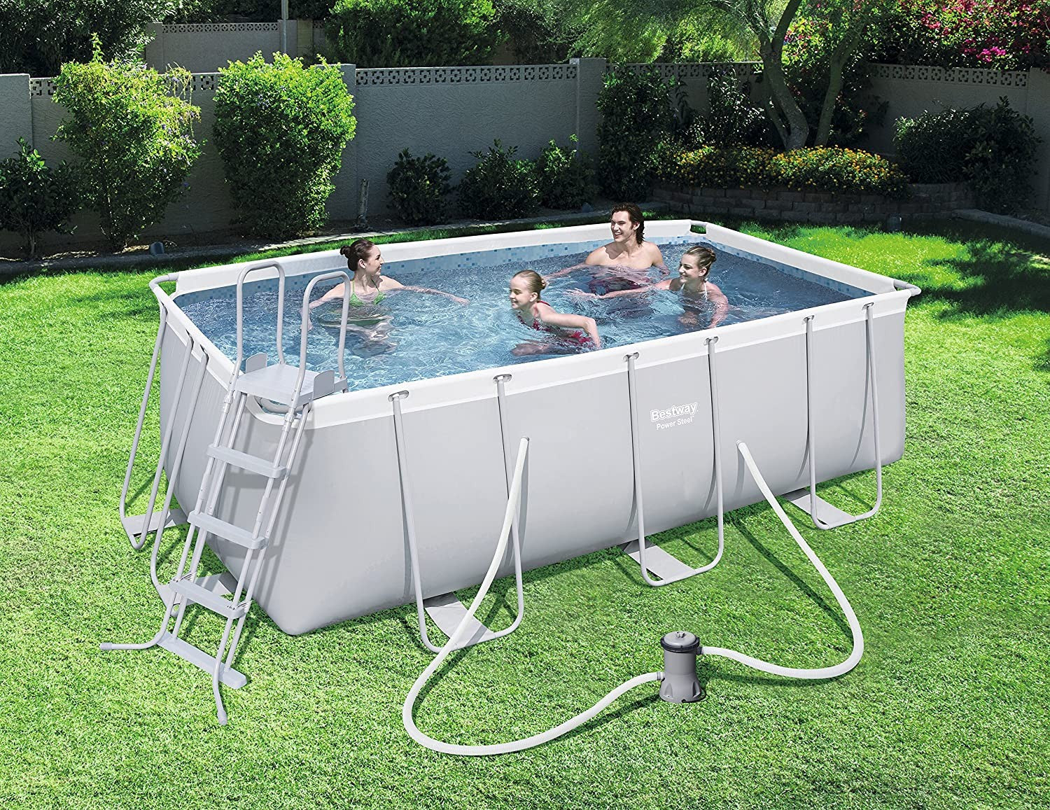 PISCINA  BESTWAY FUORITERRA 404X201X00H POWERSTEEL RETTANGOLARE POMPA SCALETTA