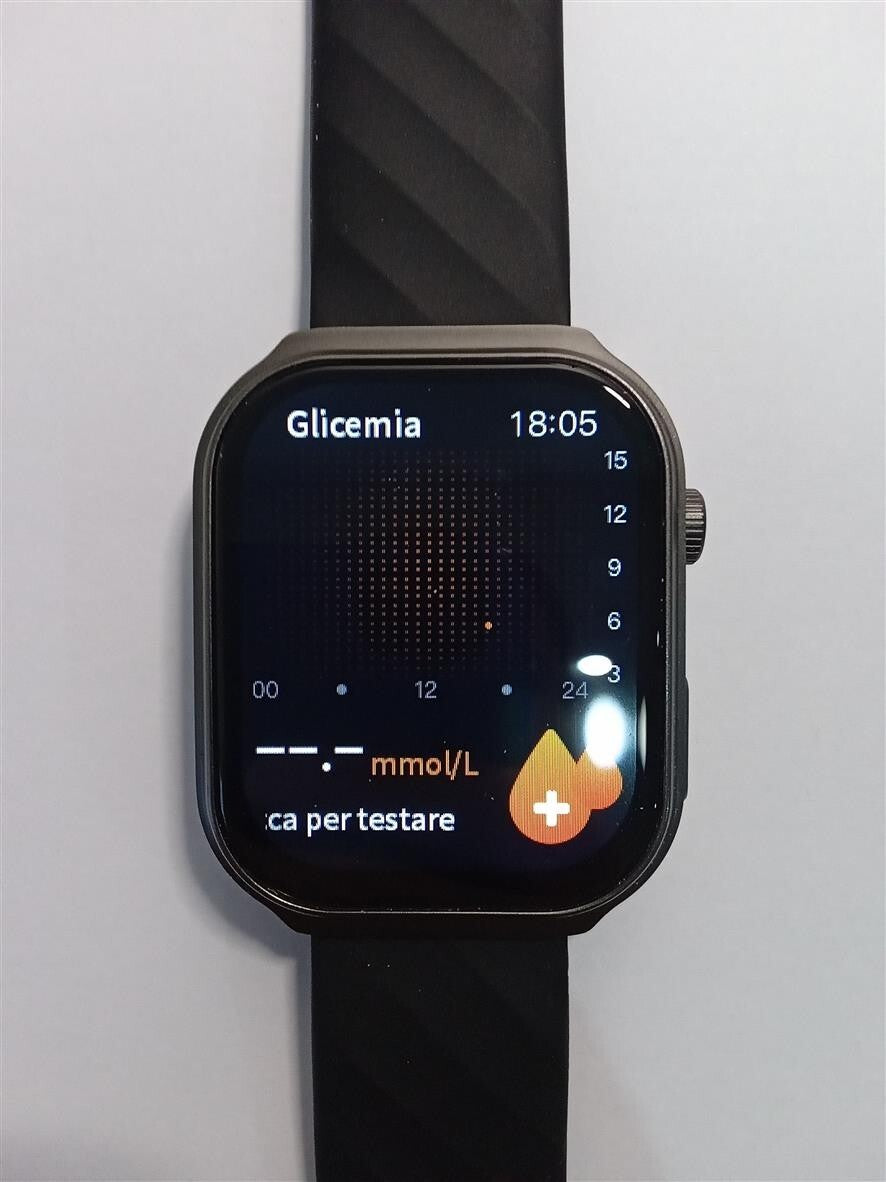 Smartwatch U53T Glucometro Fitness Sport Parametri Vitali Salute Glucosio