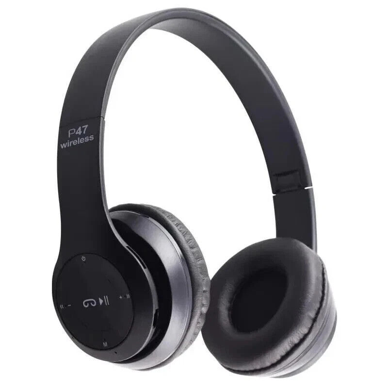 CUFFIE P47 WIRELESS BLUETOOTH PIEGHEVOLI SMARTPHONE PC STEREO MICROFONO