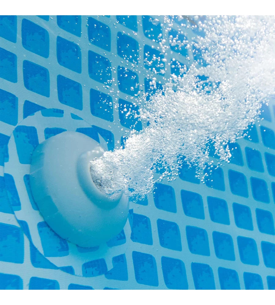 PISCINA FUORI TERRA CON STRUTTURA RETTANGOLARE INTEX "PRISMA FRAME" GRIGIO CH...