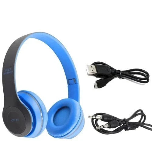 CUFFIE P47 WIRELESS BLUETOOTH PIEGHEVOLI SMARTPHONE PC STEREO MICROFONO