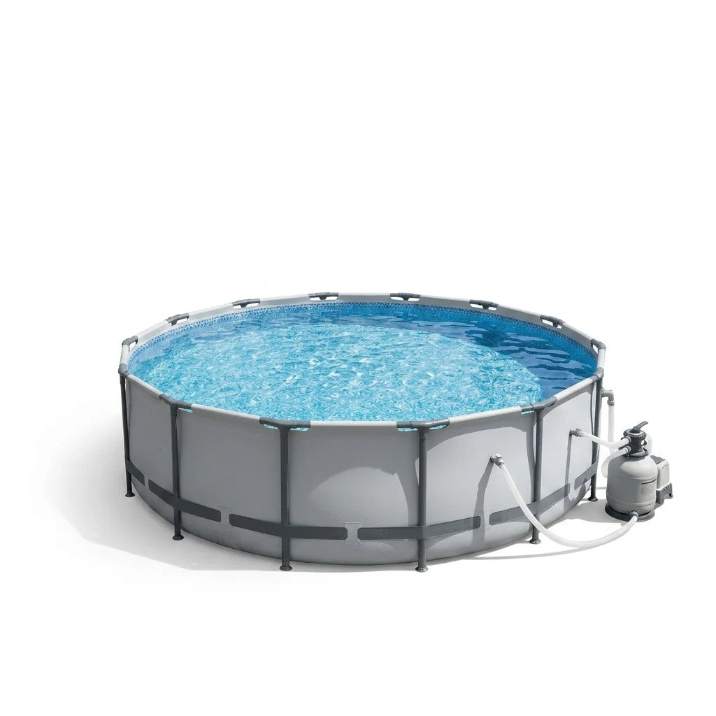 Piscina Fuoriterra Steel Pro MAX Set Giardino Acciaio 4.88m x 1.22m