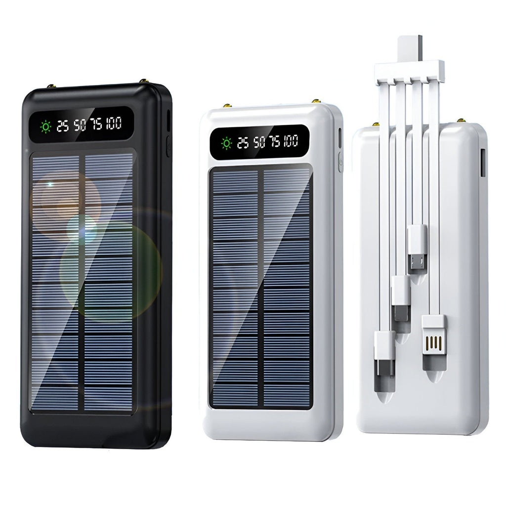 Power Bank Solare 20000mAh Ricarica Rapida Doppia USB per Campeggio Viaggio
