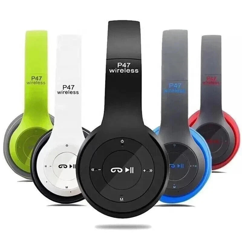 CUFFIE P47 WIRELESS BLUETOOTH PIEGHEVOLI SMARTPHONE PC STEREO MICROFONO