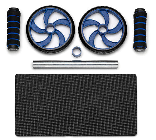 AB Roller AB Wheel allenatore addominali fitness incl. ginocchiera NUOVO