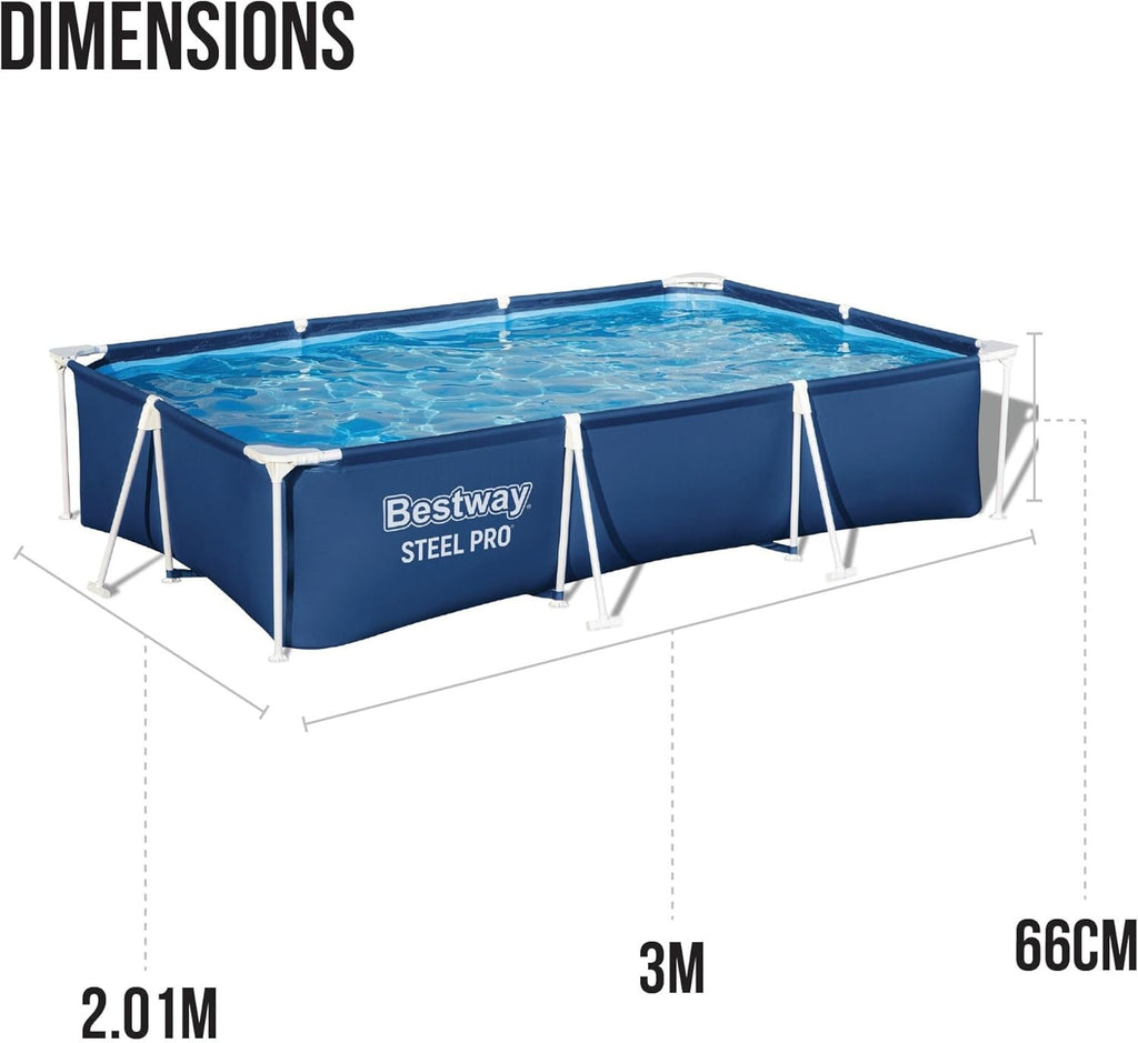 Piscina bestway 56404 Fuori Terra Steel Pro Rettangolare da 300x201x66 cm