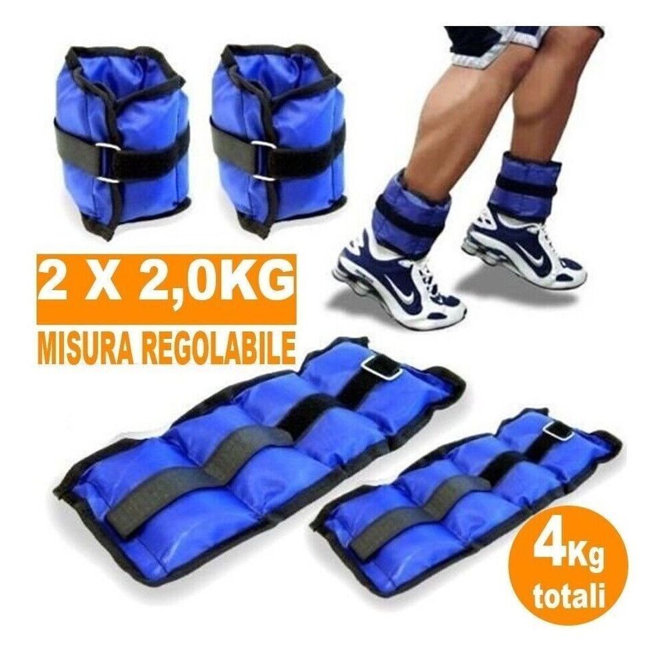 PESI PER CAVIGLIE E POLSI SPORT FITNESS CAVIGLIERE 1KG, 2KG, 3KG, 4KG, 5KG, 6KG