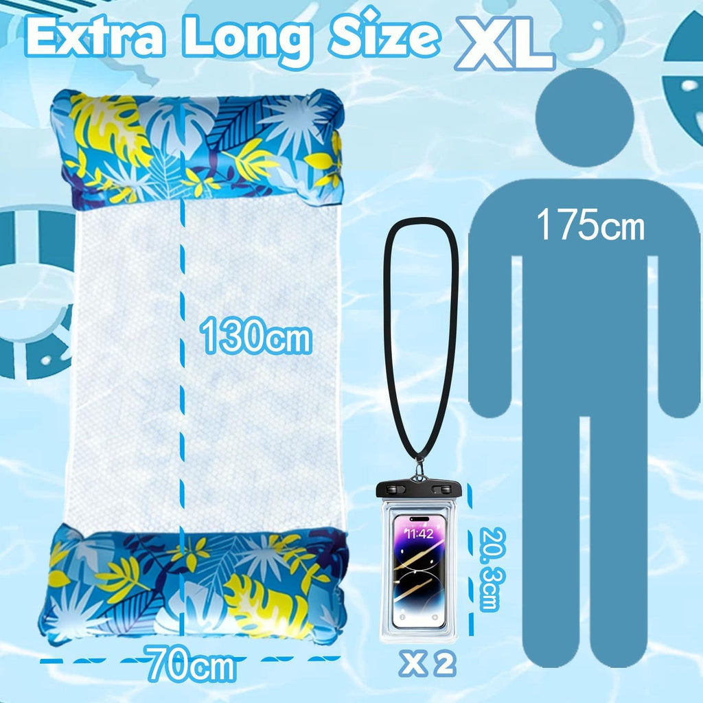 Materassino Mare XL,4 in 1 Amaca Galleggiante,Amaca Gonfiabile Da Mare Portatile
