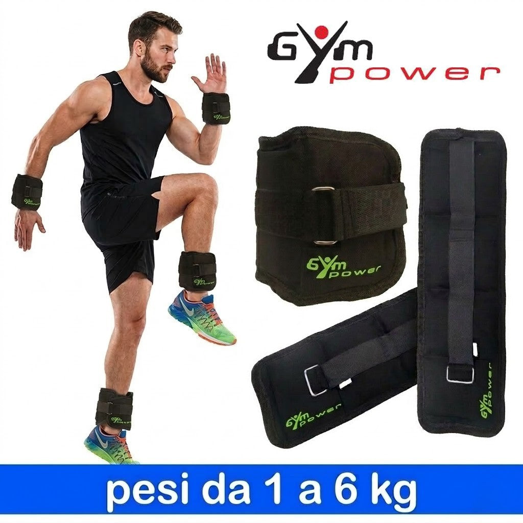 Cavigliere e Polsiere con Pesi Regolabili Fitness Palestra Ankle Weights 1-6 kg