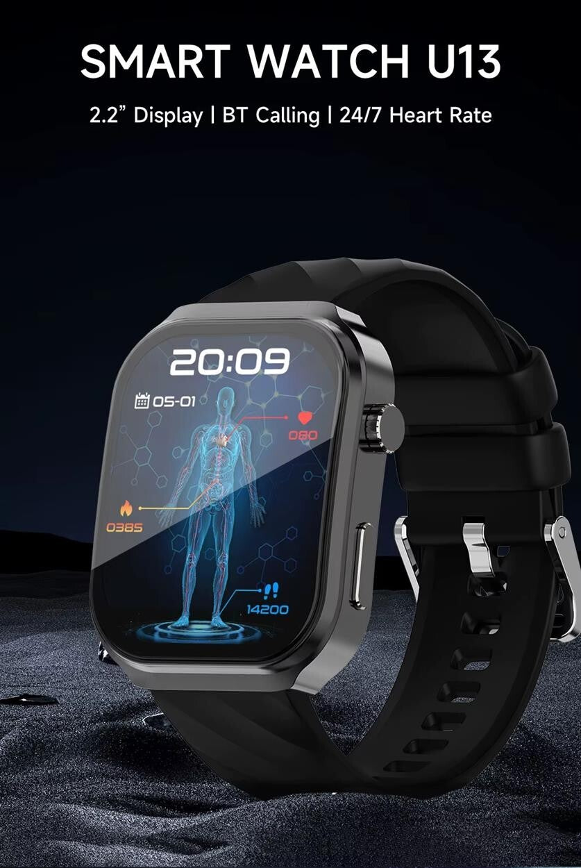 Smartwatch U53T Glucometro Fitness Sport Parametri Vitali Salute Glucosio
