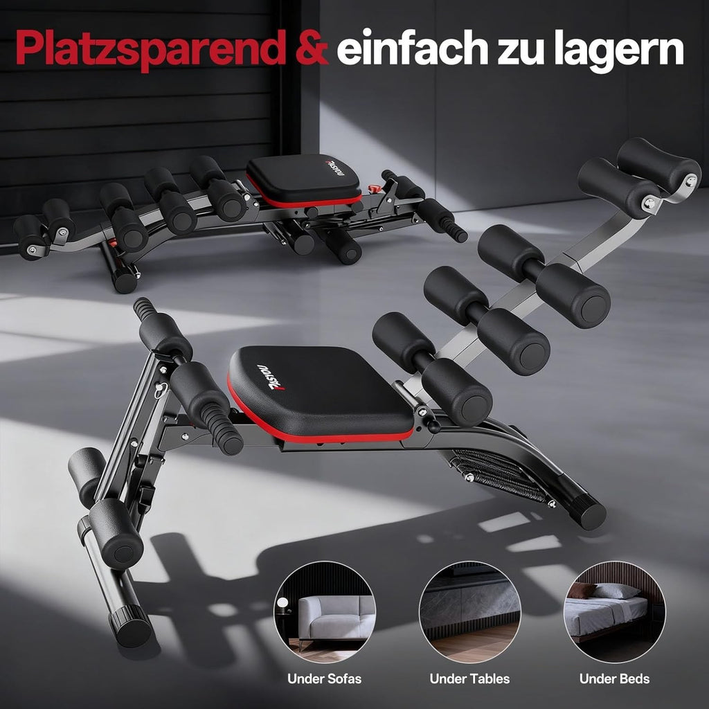 Addominali Sit Up Aiuto con Fasce di Resistenza 135 kg Capacità di Carico Home Gym